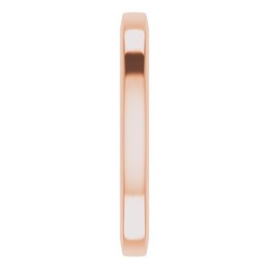 10K Rose Band for 10x8 mm Oval Ring