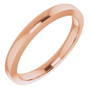10K Rose Band for 10x8 mm Oval Ring