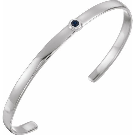 Bezel-Set Cuff Bracelet