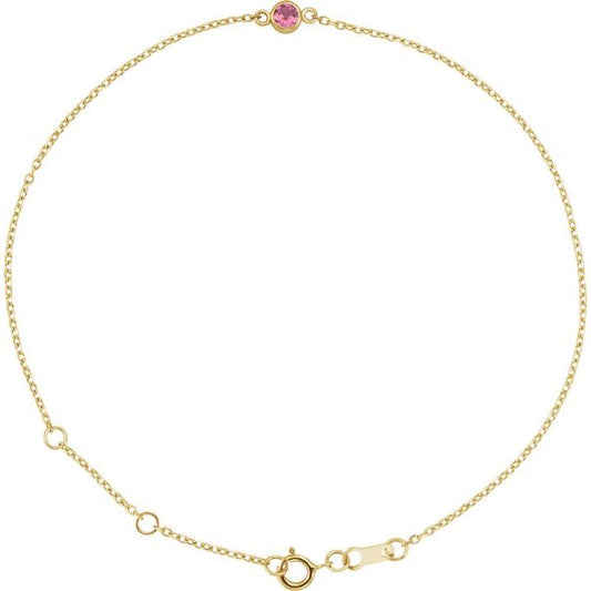 Bezel-Set Link Bracelet