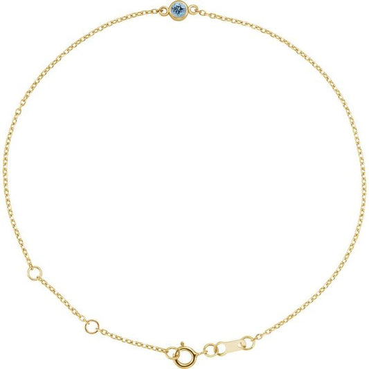 Bezel-Set Link Bracelet