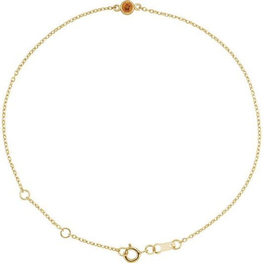 Bezel-Set Link Bracelet
