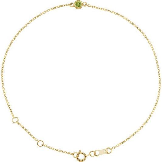 Bezel-Set Link Bracelet