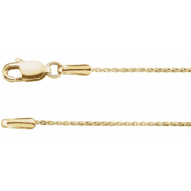 1.05 mm Diamond-Cut Wheat Chain