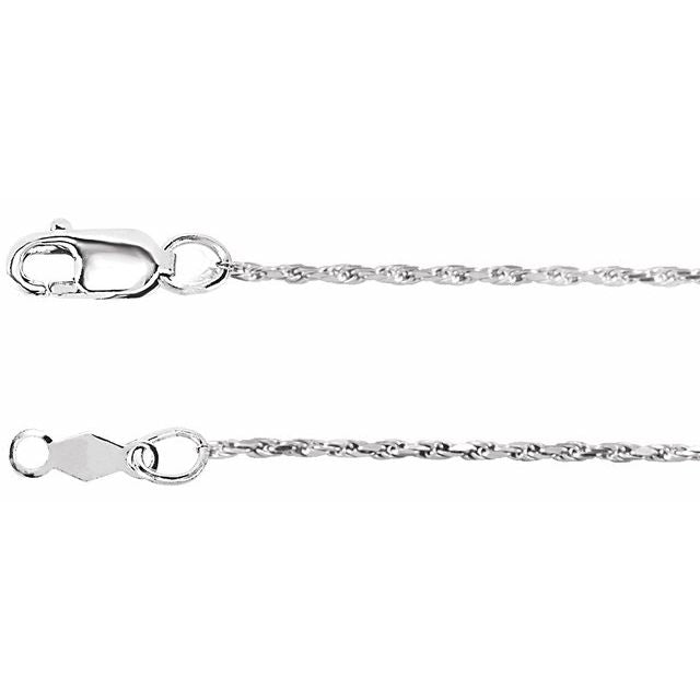 1 mm Diamond-Cut Rope Chain