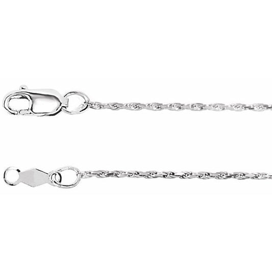 1 mm Diamond-Cut Rope Chain