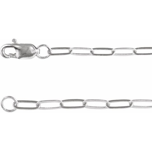 2.1 mm Paperclip-Style Chain