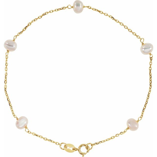 Pearl Station Necklace or Bracelet