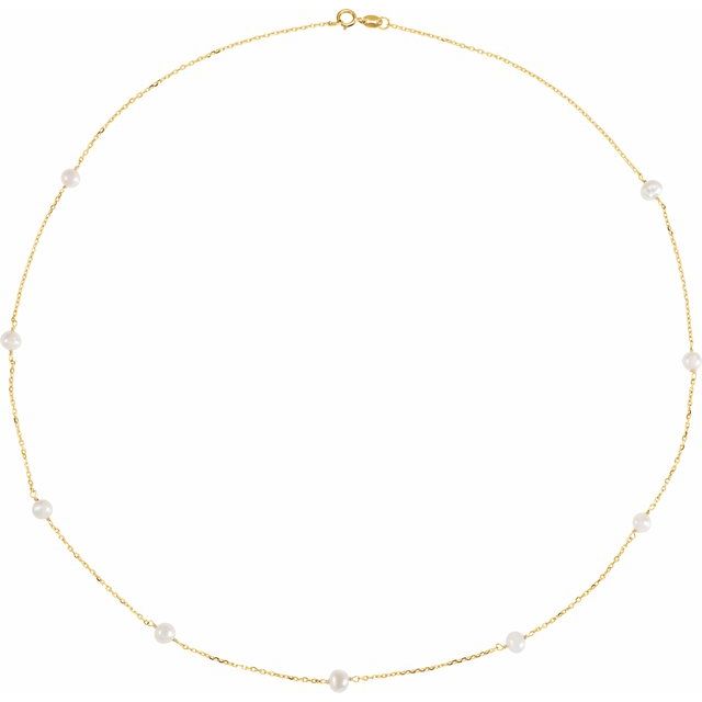 Pearl Station Necklace or Bracelet