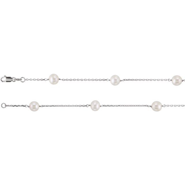 Pearl Station Necklace or Bracelet