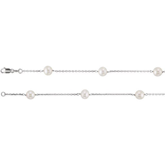 Pearl Station Necklace or Bracelet