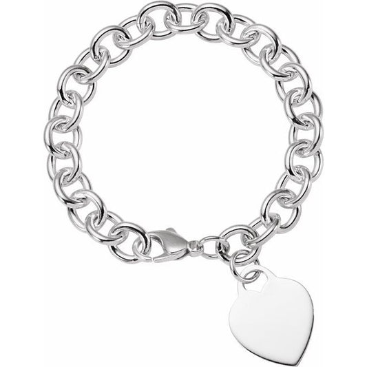 9.75 mm Heart Charm Bracelet