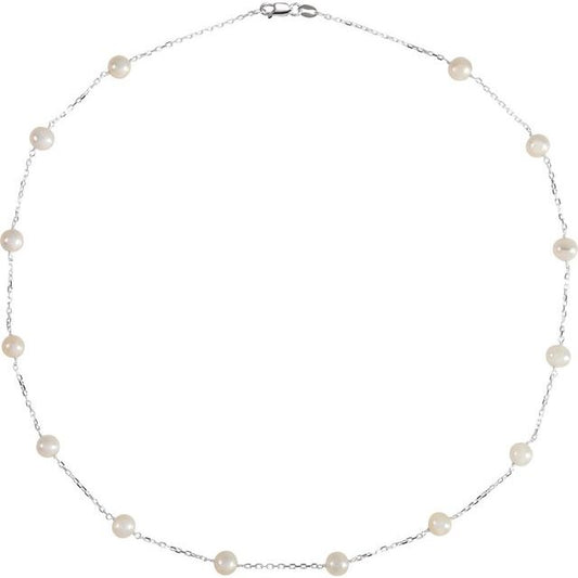 Pearl Station Necklace or Bracelet