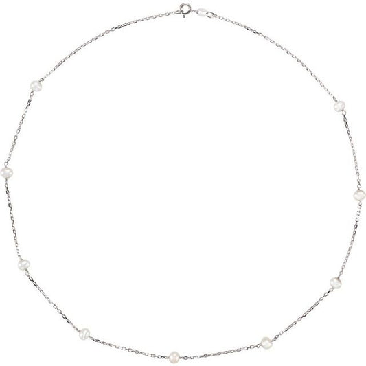 Pearl Station Necklace or Bracelet