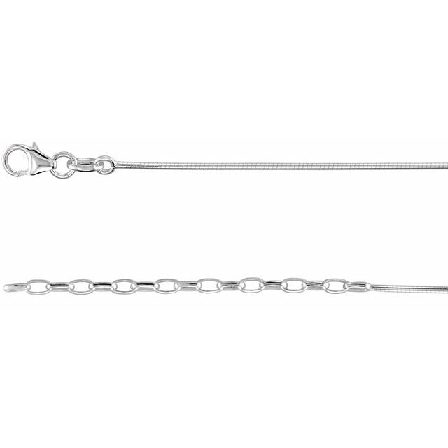 1.5 mm Round Omega Chain