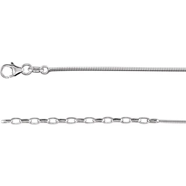 1.5 mm Round Omega Chain