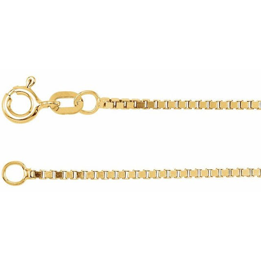 1.3 mm Diamond-Cut Box Chain