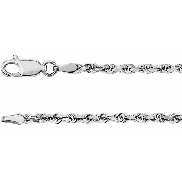 2.5 mm Diamond-Cut Rope Chain