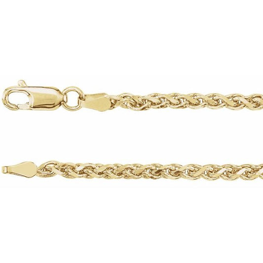 1.05 mm Diamond-Cut Wheat Chain