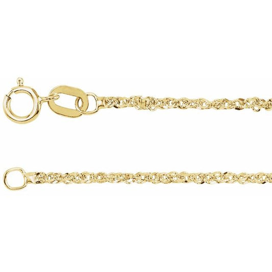 1.7 mm Diamond-Cut Singapore Chain