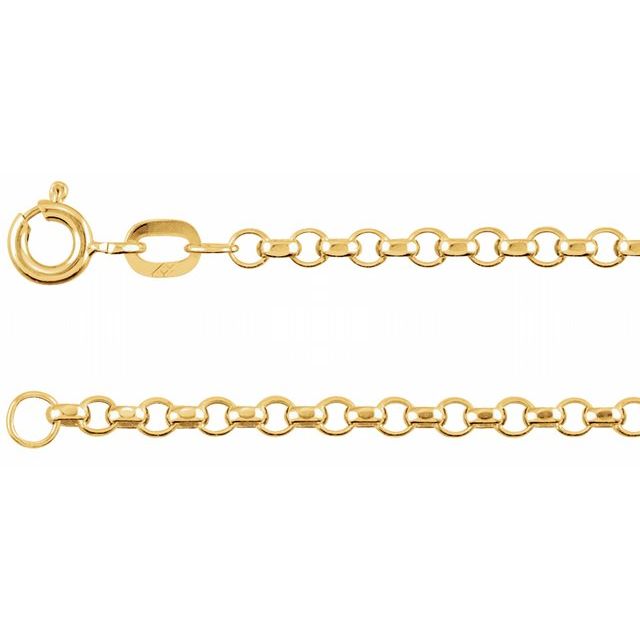 2.5 mm Hollow Diamond-Cut Rolo Chain