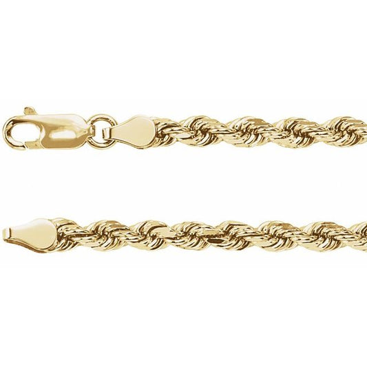 3.9 mm Diamond-Cut Rope Chain