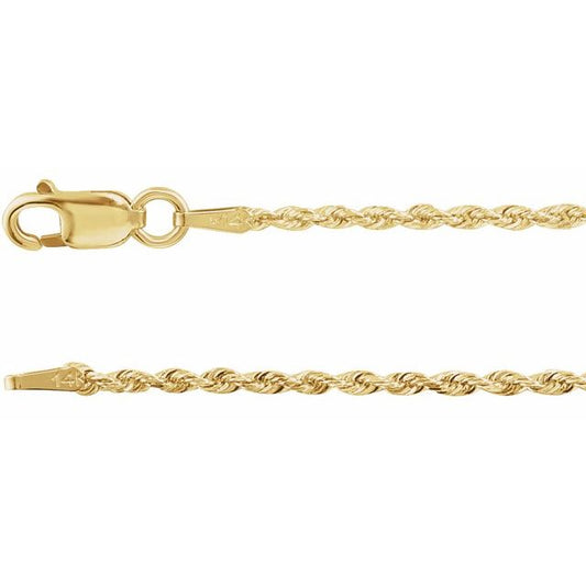 3.9 mm Diamond-Cut Rope Chain