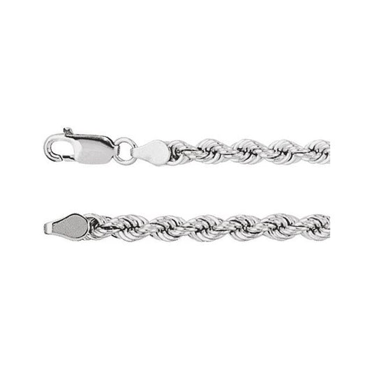 3.9 mm Diamond-Cut Rope Chain