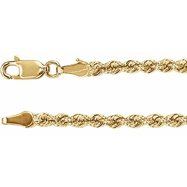 3.9 mm Diamond-Cut Rope Chain