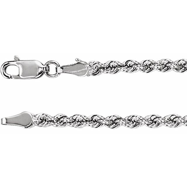 3.9 mm Diamond-Cut Rope Chain