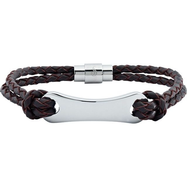 Leather & Stainless Steel Bracelet