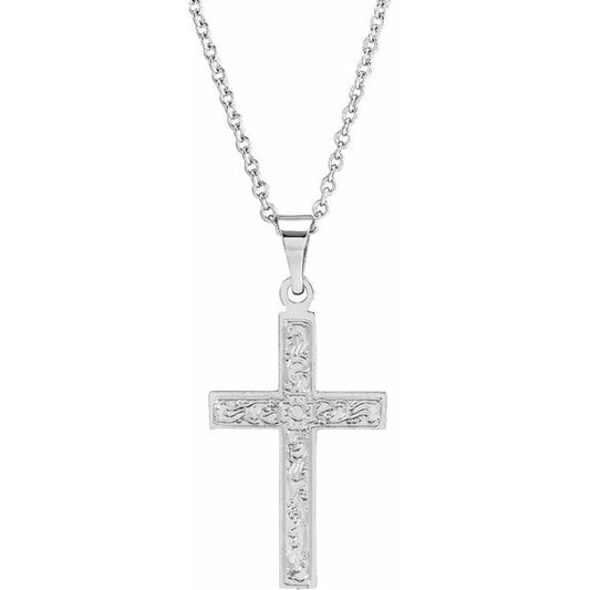 Floral Cross Necklace or Pendant