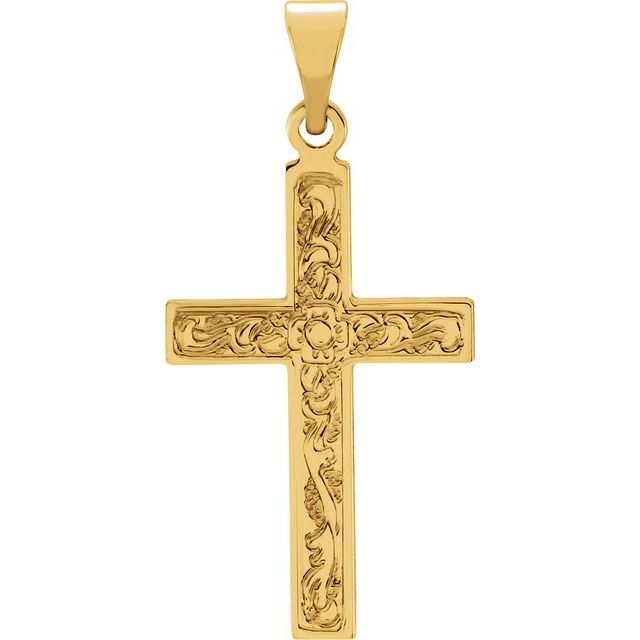 Floral Cross Necklace or Pendant