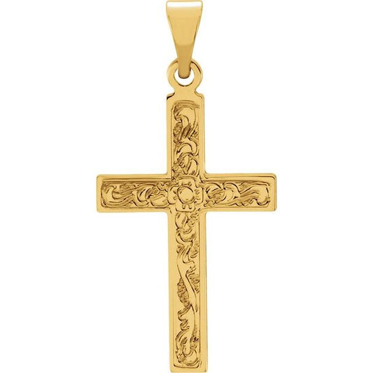 Floral Cross Necklace or Pendant