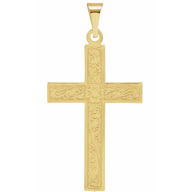 Floral Cross Necklace or Pendant