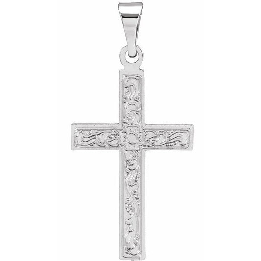 Floral Cross Necklace or Pendant
