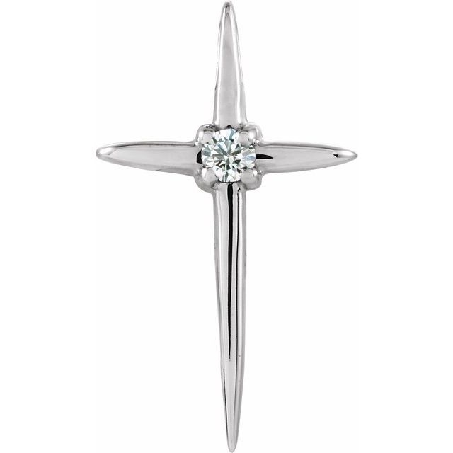 Solitaire Cross Pendant