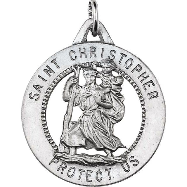 St. Christopher Medal Necklace or Pendant