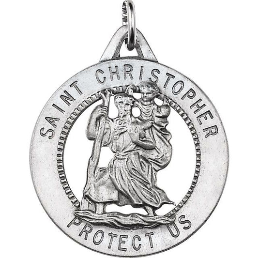 St. Christopher Medal Necklace or Pendant