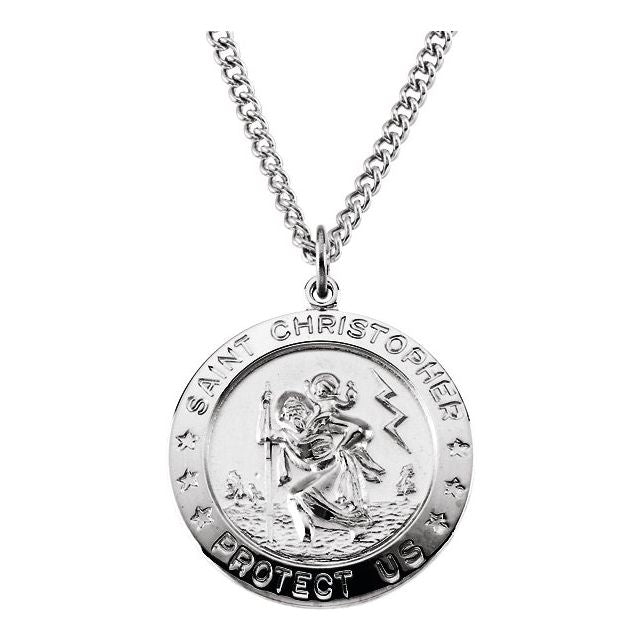 St. Christopher Medal Necklace or Pendant