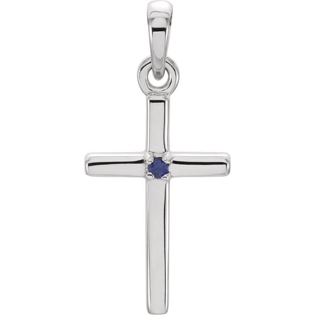 Birthstone Cross Pendant