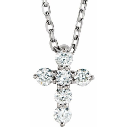 Accented Cross Necklace or Pendant