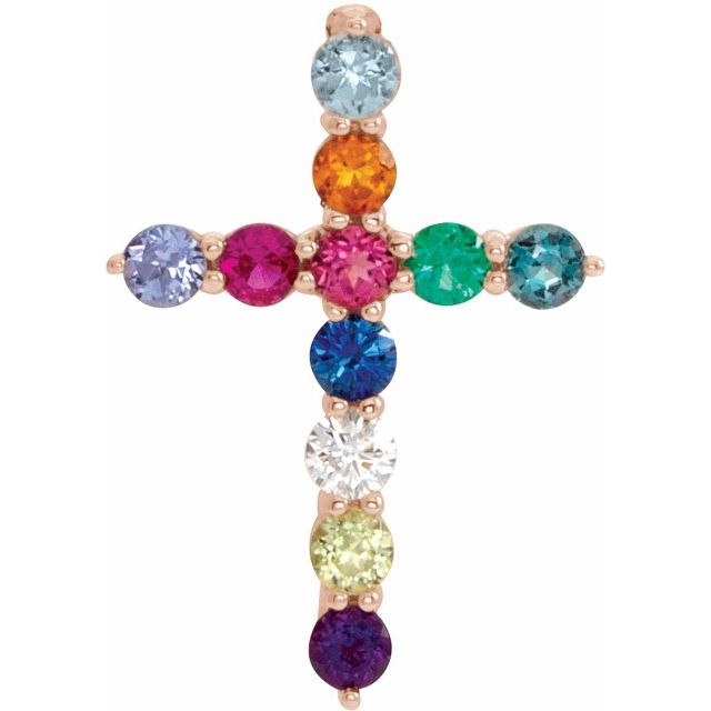 Accented Cross Necklace or Pendant