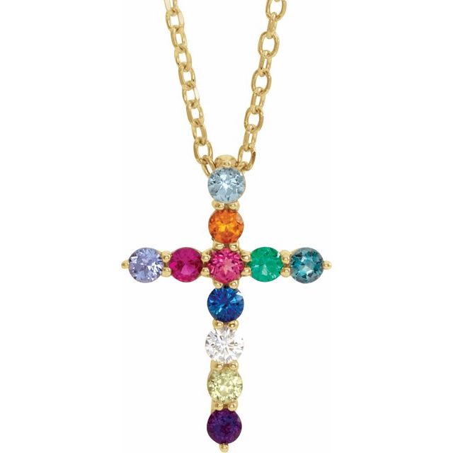 Accented Cross Necklace or Pendant