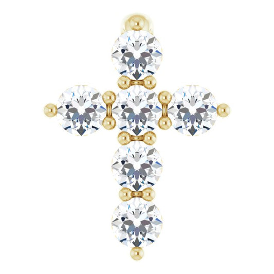 Accented Cross Necklace or Pendant