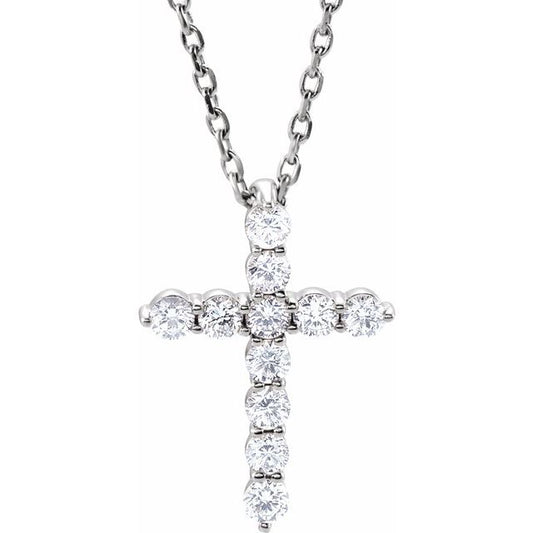 Accented Cross Necklace or Pendant
