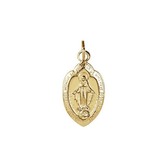 Oval Miraculous Medal Necklace or Pendant