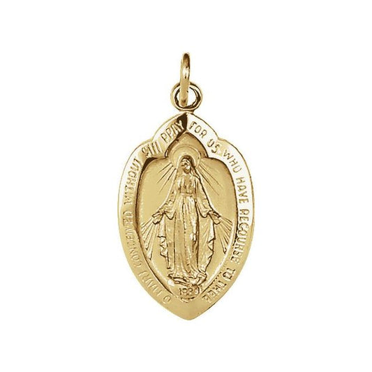 Oval Miraculous Medal Necklace or Pendant