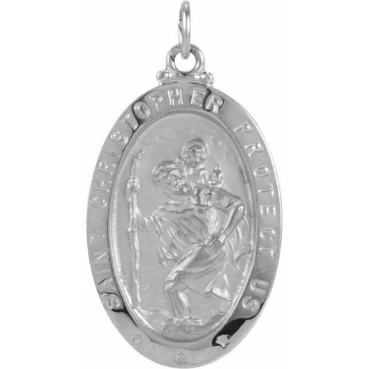 St. Christopher Medal Necklace or Pendant
