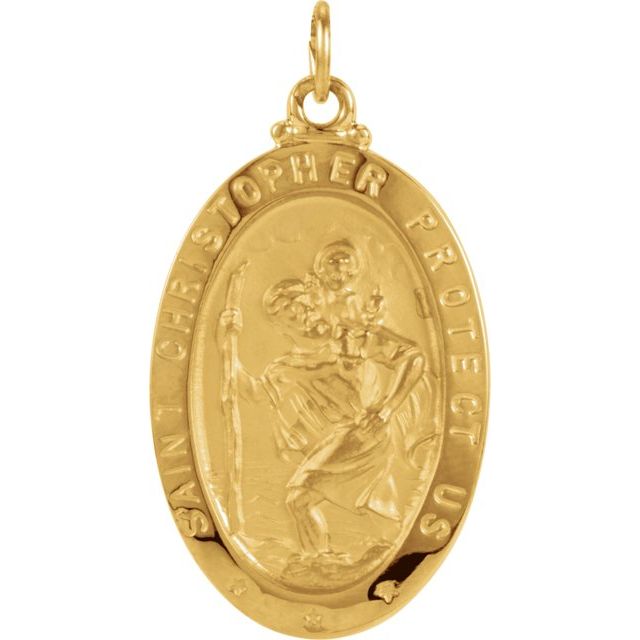 St. Christopher Medal Necklace or Pendant